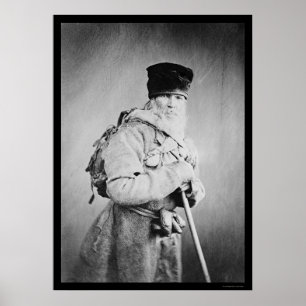 Pôster Homem farpado do russo que veste uma trouxa 1880
