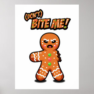 Poster Homem Gingerpão irritado, não me morda!