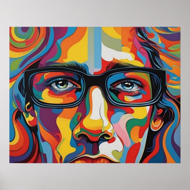 Poster Homem Groovy Vibrante (Frente)