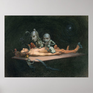 Poster Homem Inconsciente Clorofórmio vendo demônios