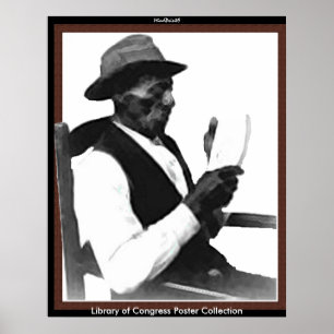 Pôster Homem lendo uma história