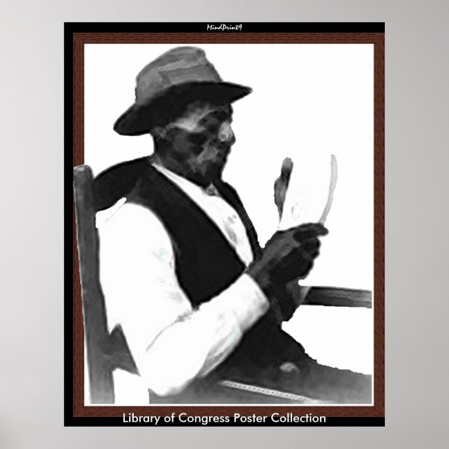 Pôster Homem lendo uma história (Frente)