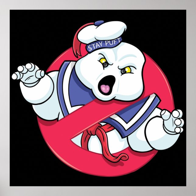 Poster Homem-Marshmallow Fica Puft e desenho Legal (Frente)