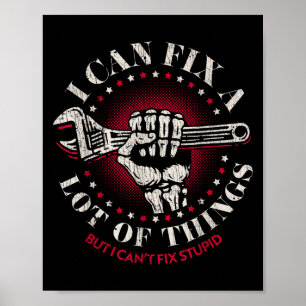 Poster Homem Mecânico Posso Consertar Muitas Coisas Mas N