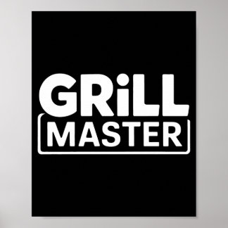 Poster Homem mestre da grelha de churrasco quintal churra