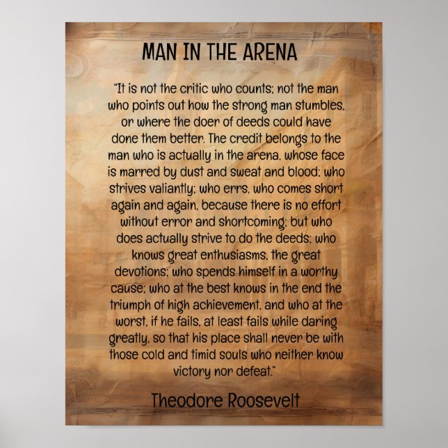 Poster Homem na Arena - Theodore Roosevelt (Frente)