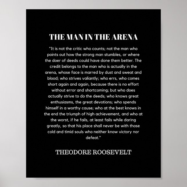 Poster Homem Na Arena Theodore Roosevelt (Frente)
