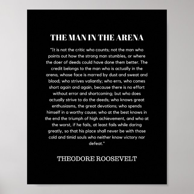 Poster Homem Na Arena Theodore Roosevelt (Frente)