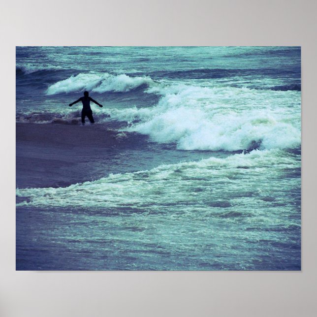 Poster Homem nas ondas do mar (Frente)