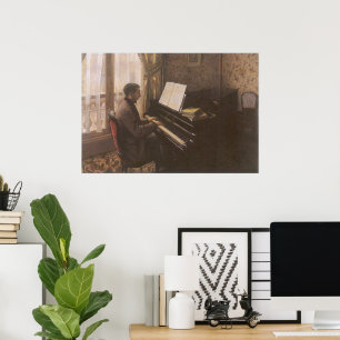 Poster Homem novo que joga o piano por Gustave
