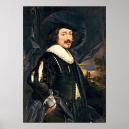 Poster Homem num chapéu amplo - Jan Cossiers Fine Art