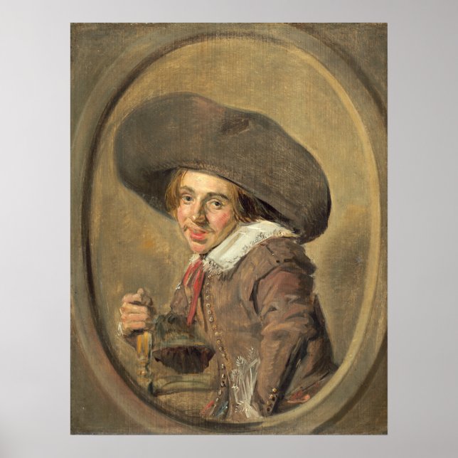 Poster Homem num Chapéu Grande - Frans Hals Fine Art Post (Frente)