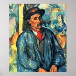 Poster Homem num Fumo Azul - Paul Cezanne - c1896