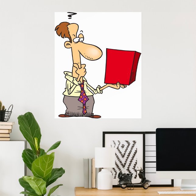 Poster Homem Olhando Para Uma Caixa (Criador carregado)