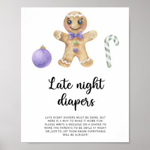 Poster Homem-pão-de-gengibre \ Jogo noturno das fraldas
