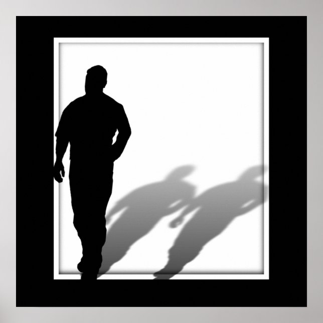 Poster Homem Perdido Silhouette (Frente)