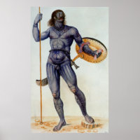 Homem Pictico segurando um escudo
