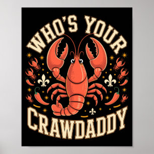 Poster Homem quem é o crawdaddy lagostim cajun louisiana