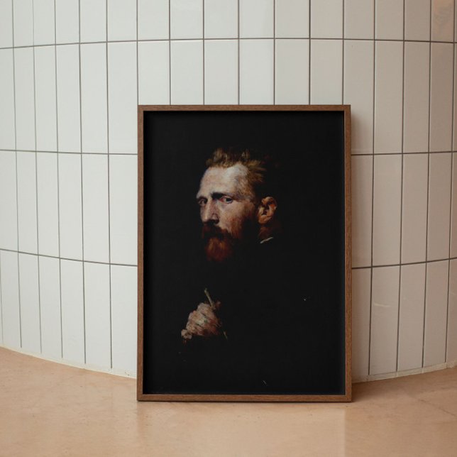 Poster Homem Retrato Pintura Vintage Óleo Escuro Moody (Criador carregado)