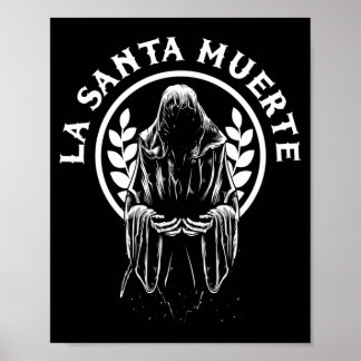 Poster Homem Santa Morte México Caveira Crânio Esqueleto