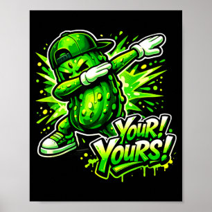 Poster Homem vegetal verde picles deboche engraçado mulhe