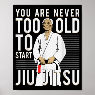 Poster Homem Velho de Jiu Jitsu Brasileiro