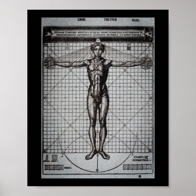 Poster Homem Vitruviano (Vitruvius: De Architectura) (Frente)