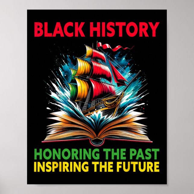 Poster Homenageando o Passado Inspirando o Futuro Mês da  (Frente)