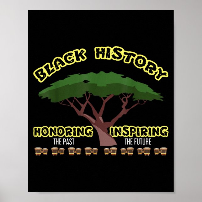 Poster Homenageando o Passado Mês da História Negra (Frente)