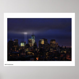 Poster Homenagem WTC à luz - 11/09/2011 à altura