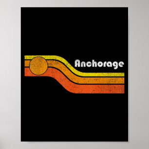Poster Homens Anchorage Vintage 70s 80s Retro
