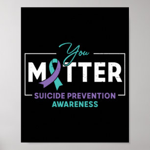 Poster Homens Assunto Fita Roxa Azul Claro Prevenção de S