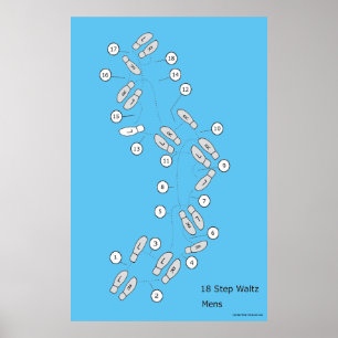 Pôster Homens básicos das etapas da valsa 18