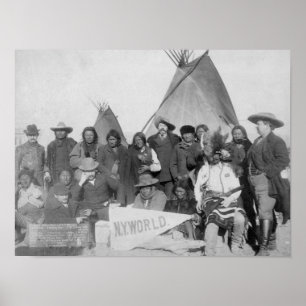 Poster Homens brancos (que incluem Buffalo Bill) e Lakota