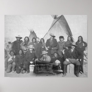 Poster Homens brancos (que incluem Buffalo Bill) e Lakota