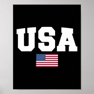 Poster Homens Camiseiros Homens Crianças Bandeira America