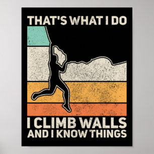 Poster Homens Camiseta Vintage Montanha Escalada em Rocha