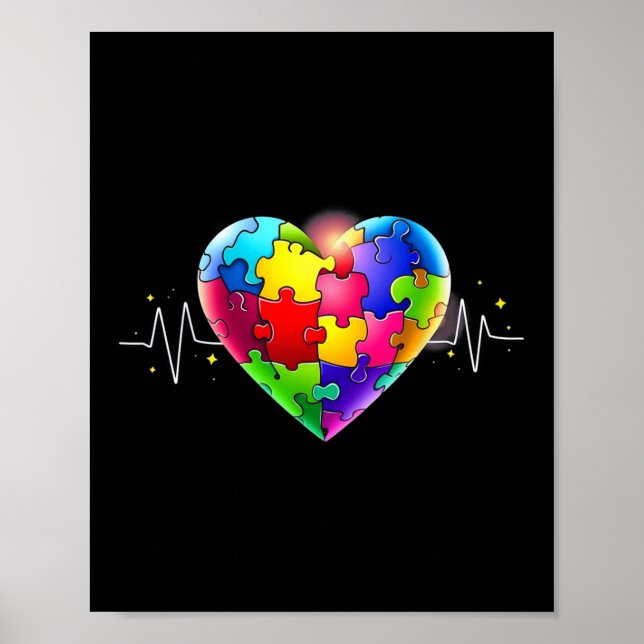 Poster Homens com Quebra-cabeça de amor Homens Mulheres C (Frente)