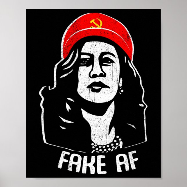 Poster Homens comunistas Falso Af Kamala Harris (Frente)