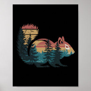 Poster Homens da Floresta de Acampamento ao Exterior em C
