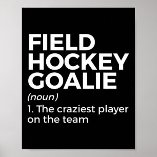 Poster Homens de Definição de Goalie de Hockey de Campo D