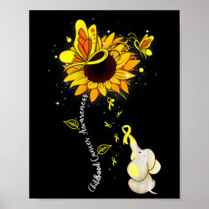 Poster Homens de elefante de girassol para a infância e s