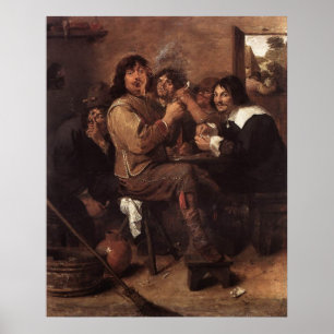 Poster Homens de fumo de Adriaen Brouwer