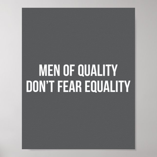 Poster Homens de Qualidade - Não Temem a Igualdade -  (Frente)