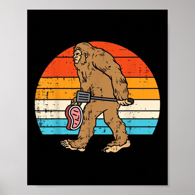 Poster Homens De Tiro De Churrasco De Pé-Grande (Frente)