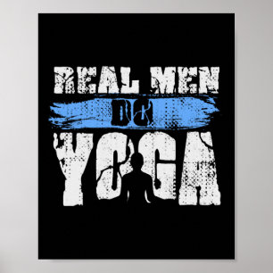 Poster Homens de Verdade Fazem Yoga - Treino de Yoga Dive