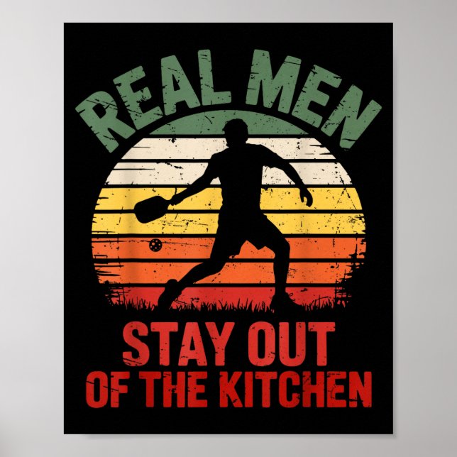 Poster Homens de verdade permanecem fora da cozinha amant (Frente)