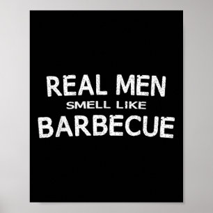 Poster Homens De Verdadeiro Gift Engraçados Com Churrasco