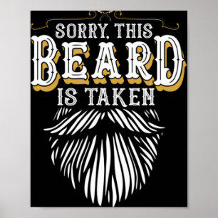 Poster Homens Desculpe Esta Barba Está Ocupada País Retro