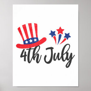 Poster Homens Do Dia Da Independência Feliz 4 De Julho